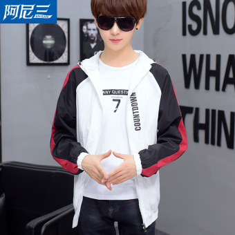 Harga Kebugaran Korea Fashion Style laki-laki SMA Slim jaket kemeja Musim Semi dan Gugur jas (Putih)