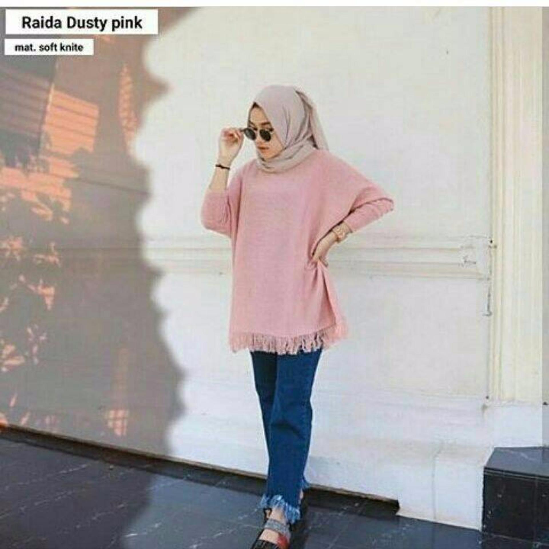 KEI'S sweater rajut RAIDA DUSTY PINK