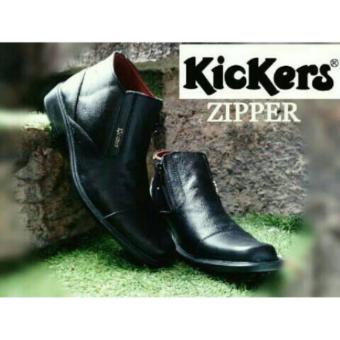 Gambar Kickers Zipper Sepatu Pantofel Terbaru Av2017 Kulit Formal Pria