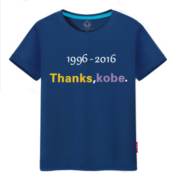 Jual Kobe Bryant katun laki laki basket olahraga bottoming kemeja t
shirt (1996 biru tua) Online Terbaik