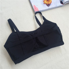 Korea Fashion Style siswa gadis mengumpulkan Vest dada pad dibungkus dada (Dua dengan hitam)