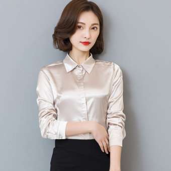 Harga Korea Perempuan Lengan Panjang Semi  Dan Putih Kemeja  