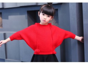 Gambar Korean style girls New style children s Spring and Autumn dress (Merah jas dengan rok)