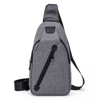 Korean Style Premium Shoulder Bag With External USB Port Phone Charger Travel Holder (Grey) - Intl Oktober 2019 - 4 Korean Style Premium Shoulder Bag With External USB Port Phone Charger Travel Holder (Grey) - intl - 4