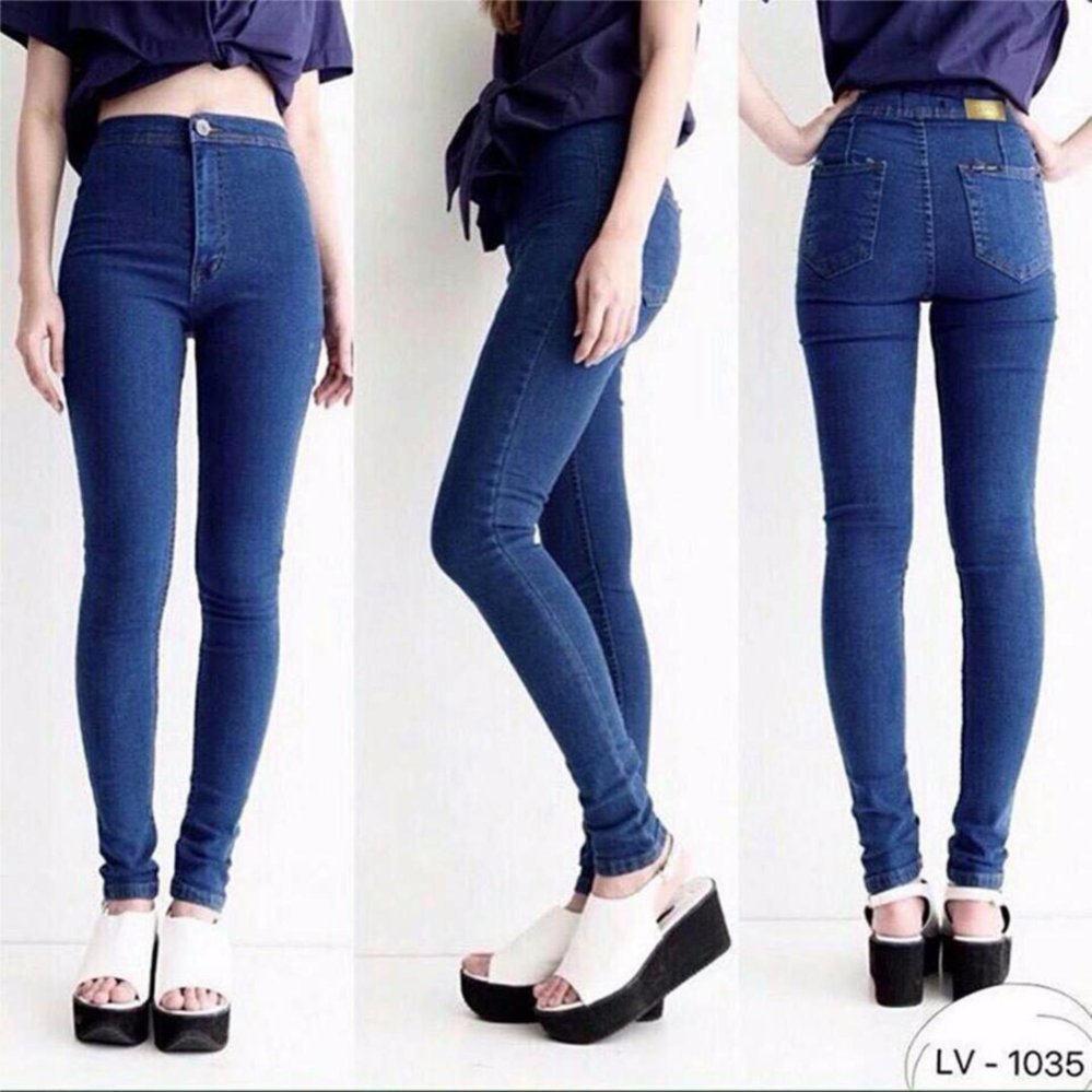 Labelledesign HIGH WAIST NAVY JEANS