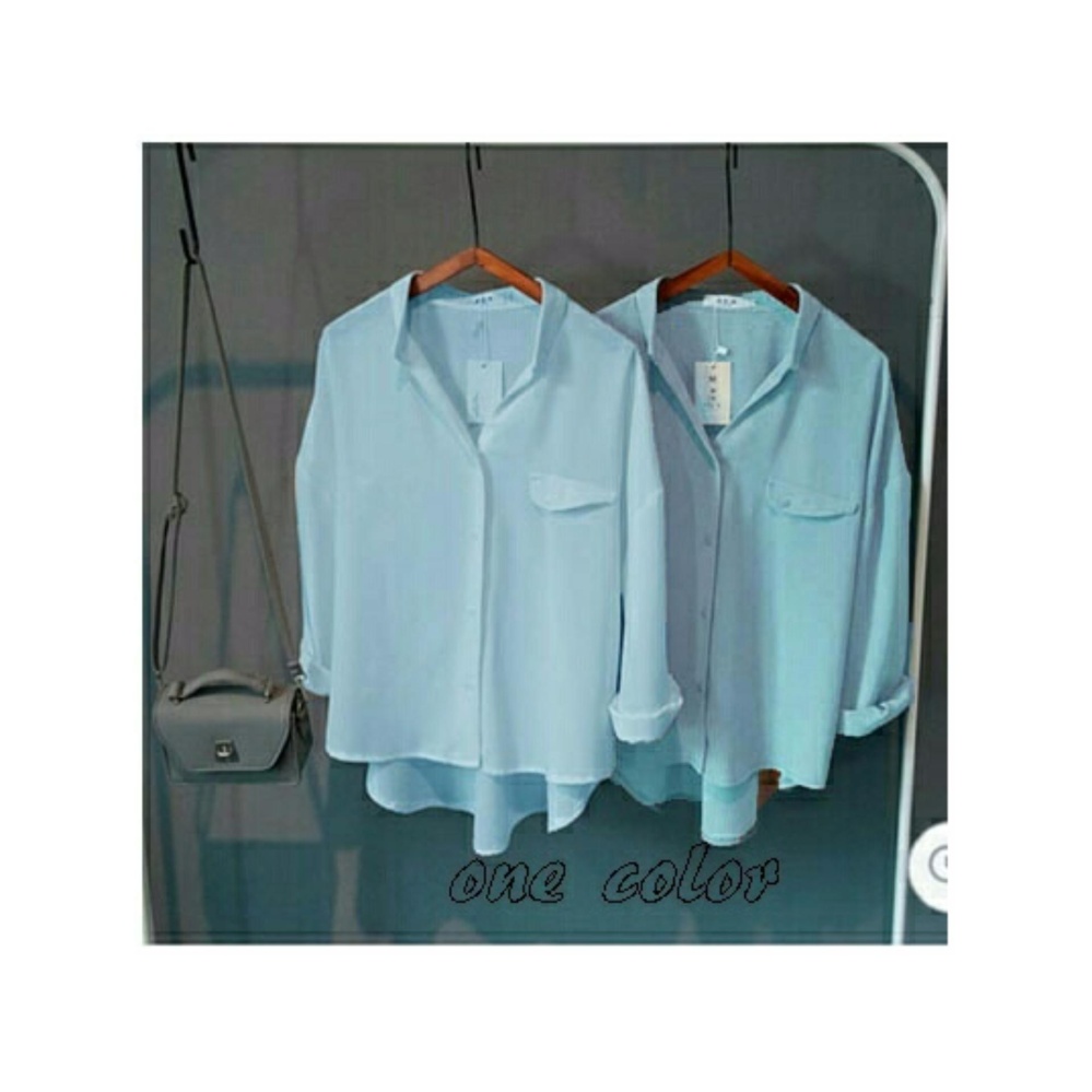 LF REAL PICTURE Kemeja Wanita Lengan Panjang Polos Emmi /  Hem Fashion / Kemeja Cewek Tunik /Kemeja Santai Wanita Kasual Emma / Tunik Wanita / Long Hem Wanita NR- Putih / Kemeja Formal Wanita / Kemeja Kerja Wanita / Long Hem Wanita / Atasan Wanita D2C