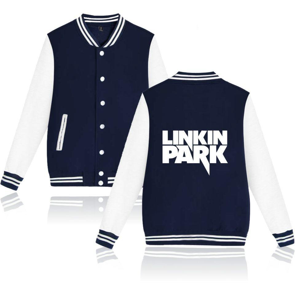 LIMENG Baru Linkin Park Hoodies Winter Kasual Pria untuk Musim Gugur Sweatshirts Pria Baseball Seragam Hoodies Hangat Kapas Rock dan Roll Hoodie-shirt Maxi Plus Ukuran XXS ~ XXXXL For Men Series 2 (Navy Biru) -Intl