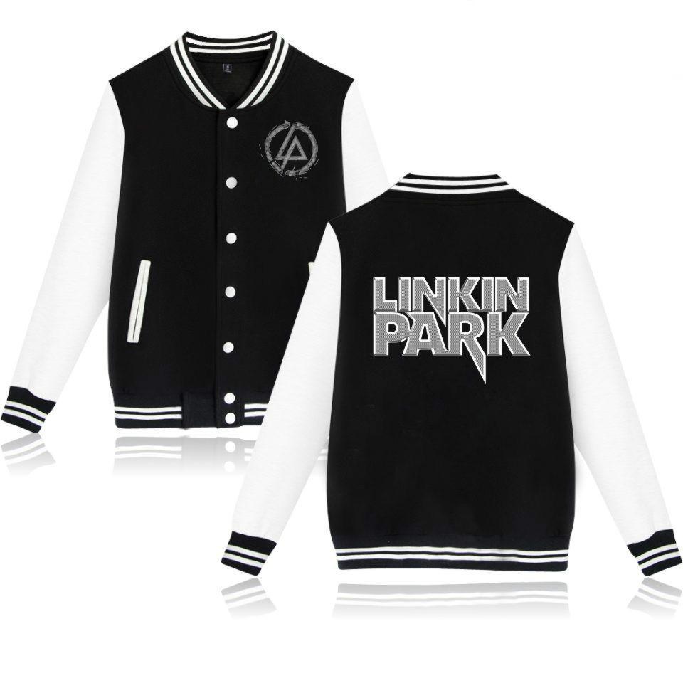 LIMENG Baru Linkin Park Hoodies Winter Kasual Pria untuk Musim Gugur Sweatshirts Pria Baseball Seragam Hoodies Hangat Kapas Rock dan Roll Hoodie-shirt Maxi Plus Ukuran XXS ~ XXXXL untuk Pria Series1 (Hitam) -Intl