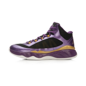 Gambar Lining abpl015 2 3 6 musim gugur asli pria baru basket kebugaran sepatu (Rumah megah ungu emas cerah)