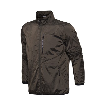 Gambar LINING afdm099 anti air lengan panjang pakaian tahan angin pria jaket jaket (Karbon coklat coklat)