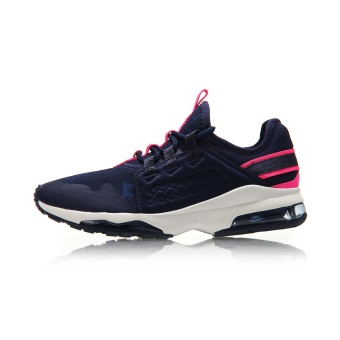 Gambar LINING aglm018 bantalan udara penyerapan shock penuh satu kebugaran sepatu sepatu (Kacang biru tua fluoresensi bubuk buah)