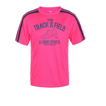 Gambar LINING ahsj109 kasual model panas pria lengan pendek t shirt (AHSJ109 2)