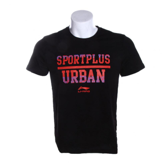 Gambar LINING Ahsl385 Nyaman Bernapas Kemeja Cepat Kering T shirt (Badai biru 2) (Badai biru 2)