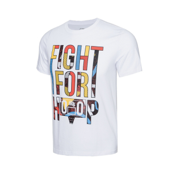 Gambar Lining ahsm191 1 asli pria basket seri lengan pendek t shirt (AHSM191 1)