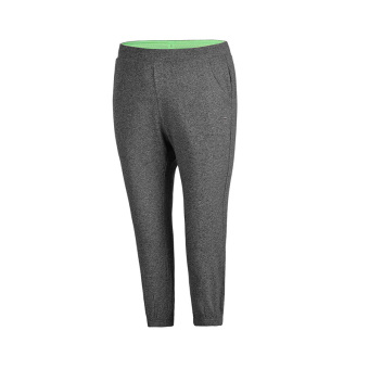 Gambar Lining akqm044 kontra Celana Perempuan (Bunga berwarna abu abu yang mendalam Heather Gray AKQM044 9)