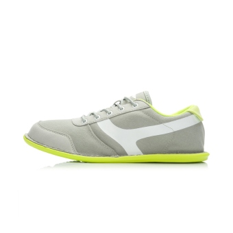 Gambar LINING alak021 baru seri sepatu sepatu kasual sepatu pria (Silver Fox abu abu neon hijau muda)