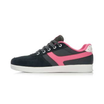 Gambar LINING alck128 seri sepatu kasual klasik perempuan (ALCK128 3 Tan hitam merah muda putri)