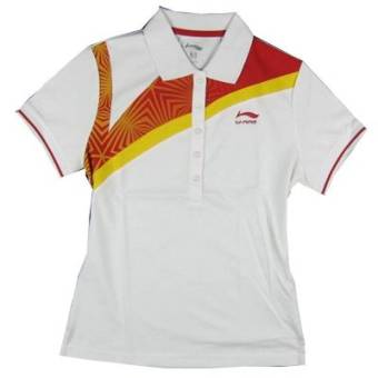 Gambar LINING aple426 1 wanita lengan pendek kemeja POLO (Putih)
