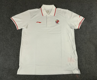 Gambar LINING Aplh677 Versi Pemain Pelatih Wasit Meja Kemeja POLO (APLG573 1 putih pendek) (APLG573 1 putih pendek)