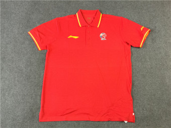 Gambar LINING Aplh677 Versi Pemain Pelatih Wasit Meja Kemeja POLO (APLG593 651 merah pendek) (APLG593 651 merah pendek)