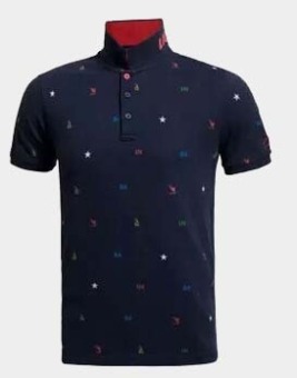 Gambar LINING aplj064 asli wanita lengan pendek kemeja POLO (Tinta biru)