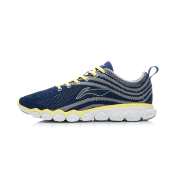 Gambar LINING ARHK025 musim semi dan musim gugur baru ringan jala sepatu sepatu sepatu pria (Tentara biru pekerjaan menghasilkan susu kuning)