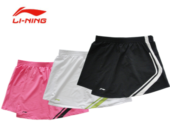 Gambar LINING askh034 pertandingan rok bulu tangkis kulot ( 2 fluoresensi Rose)