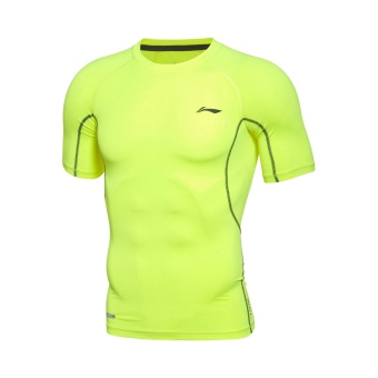 Gambar LINING Asli Kebugaran Pakaian (AUDL039 3 neon hijau muda) (AUDL039 3 neon hijau muda)