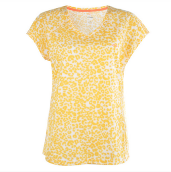 Gambar LINING atsj312 2 seri macan tutul cetak lengan pendek t shirt (Seperti gambar)