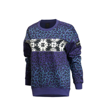Gambar LINING AWDJ776 musim semi dan musim gugur baru perempuan pullover sweater (Pohon anggur yang mendalam ungu dicetak AWDJ776 1)