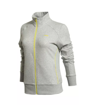 Gambar LINING awdk124 musim semi wanita baru cardigan sweater ( 1 bunga abu abu terang baru)