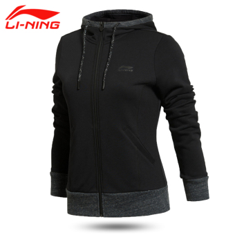 Gambar LINING AWDK322 perempuan musim semi baru seri berkerudung sweater sweater ( 4, dasar hitam baru)