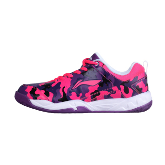 Gambar LINING aytm082 ringan memakai non slip sepatu bulu tangkis kebugaran sepatu (Fluoresensi bubuk buah Gan biru violet)