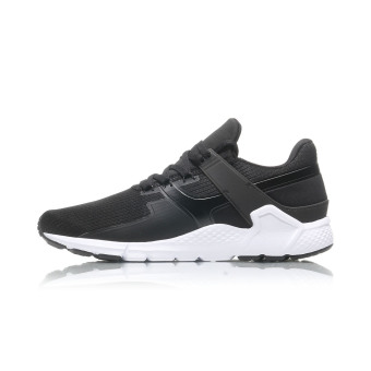 Gambar LINING baru ringan memakai non slip mode sepatu olahraga sepatu casual (Hitam standar standar putih)