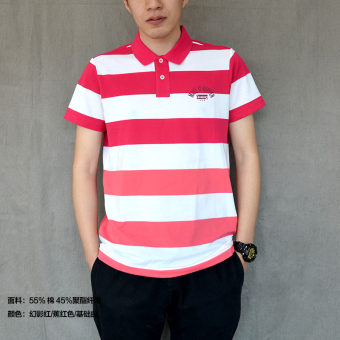 Gambar LINING GPLL005 Kasual Bernapas Seri Lengan Pendek Kemeja POLO T shirt (GPLL005 2 merah) (GPLL005 2 merah)