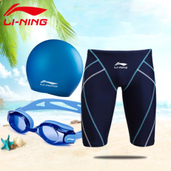 Harga LINING laki laki profesional yard besar kelima kacamata renang
berenang batang (169 biru tua datar jas) Online Murah