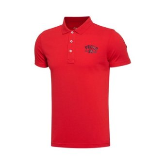 Gambar LINING musim panas asli olahraga bernapas cepat kering t shirt ( 5 cinnabar Hong)