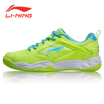 Gambar LINING musim panas bernapas sepatu olahraga bulu tangkis sepatu (J014 neon kuning)