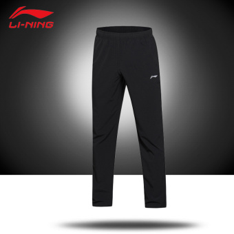 Gambar LINING musim semi dan musim gugur bernapas single layer celana cepat kering celana panjang (157 5 standar hitam)