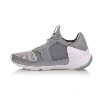 Gambar LINING pengkhotbah basket sepatu olahraga sepatu basket (Ningxue abu abu dasar putih)