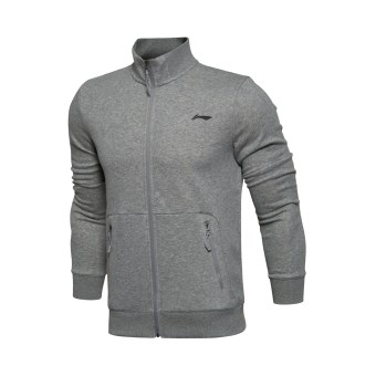 Gambar LINING pria merajut pakaian olahraga (Bunga berwarna abu abu)