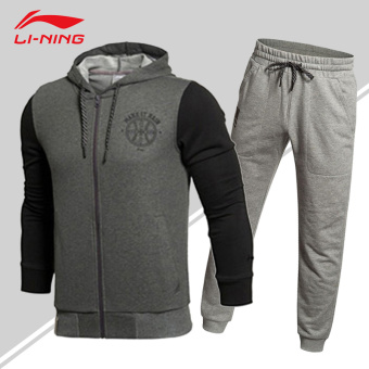 Gambar LINING pria model musim gugur seri pelatihan Wei celana (Dalam bunga abu abu baru dasar hitam abu abu muda jas)