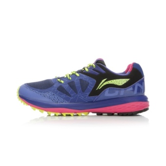 Gambar LINING semi dan off road bantalan non slip luar ruangan sepatu olahraga rekreasi sepatu lari sepatu (Gan biru violet)