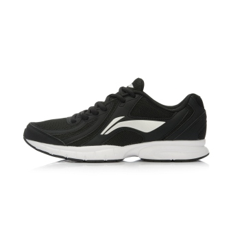 Gambar LINING Shishang musim semi dan musim gugur ringan bernapas sepatu lari sepatu pria sepatu olahraga (New dasar hitam silver)