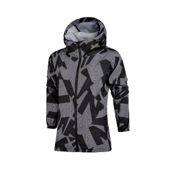 Gambar LINING wanita kasual olahraga jaket jaket (Standar pencetakan hitam)