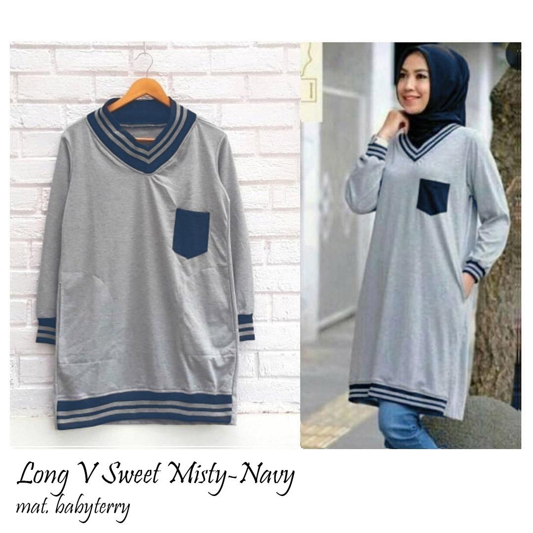 Long V Sweet Fashion - Atasan Blouse Wanita