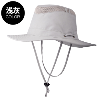Gambar Luar ruangan laki laki topi matahari UV topi (Abu abu terang) (Abu abu terang)