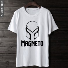 Magneto remaja katun lengan pendek leher bulat t-shirt (Putih)