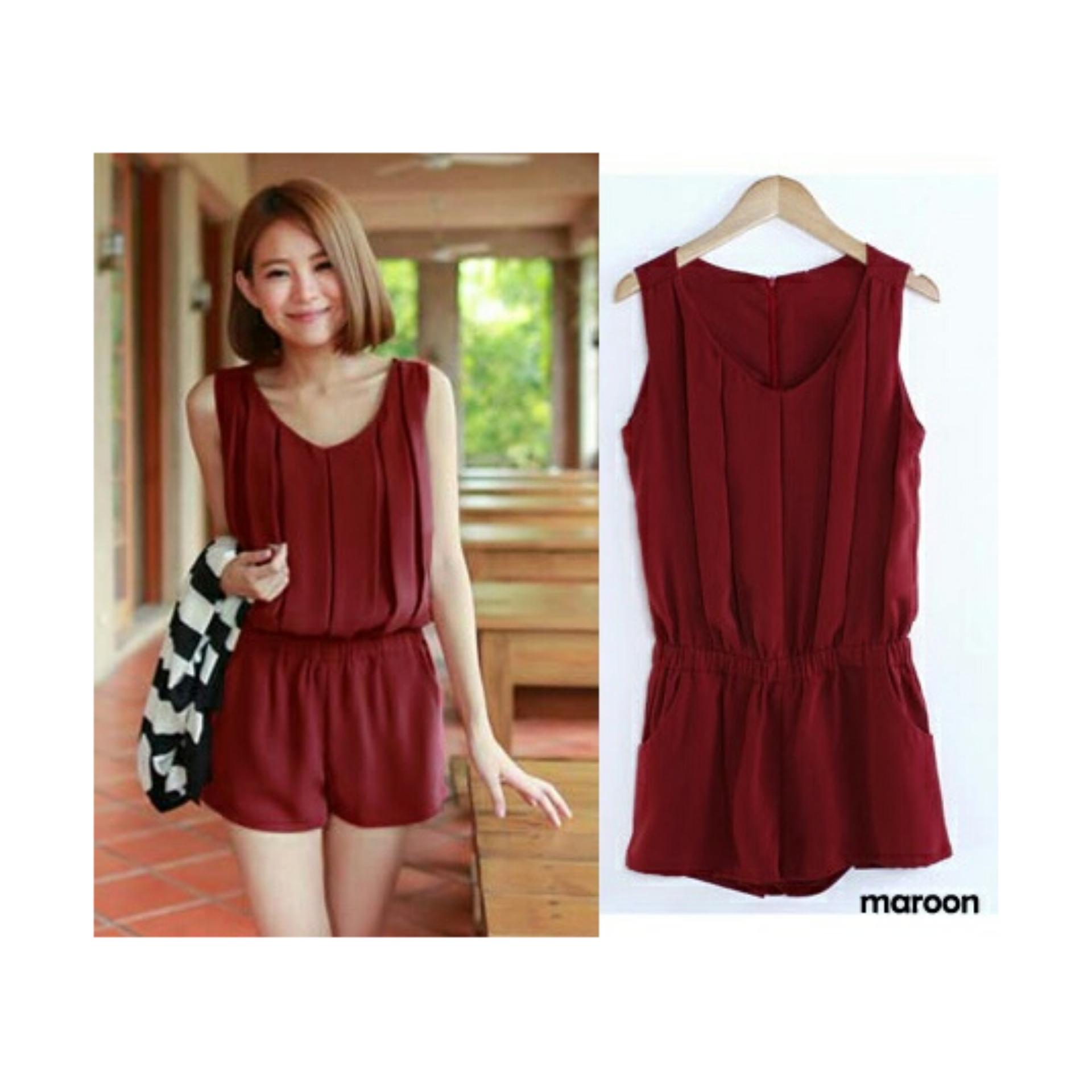 Flash Sale mamamia collection - jumsuit rempel maroon