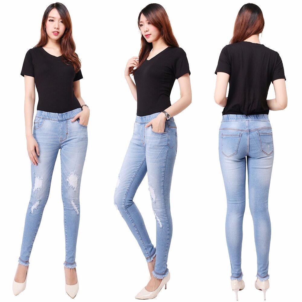 master jeans celana wanita legging jeans/sobek puring